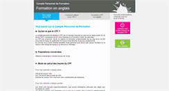 Desktop Screenshot of formation-cpf-anglais.com